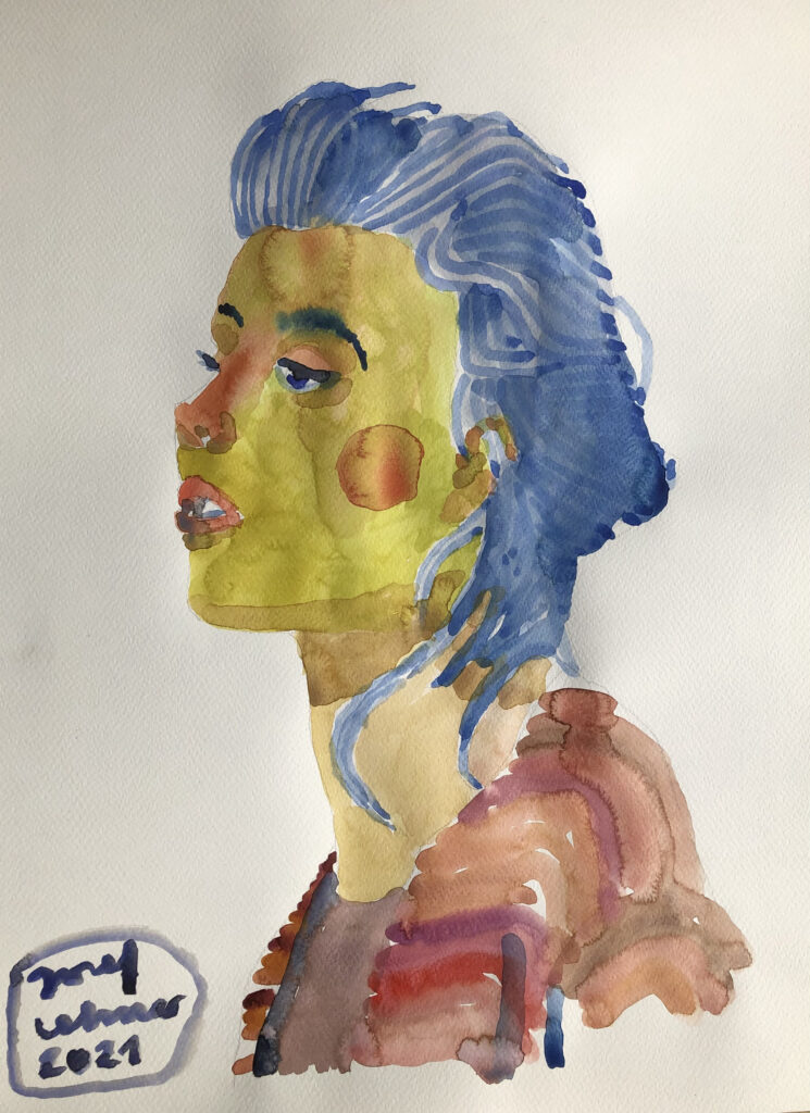 Medusa - Aquarell - Format A3 - 2021